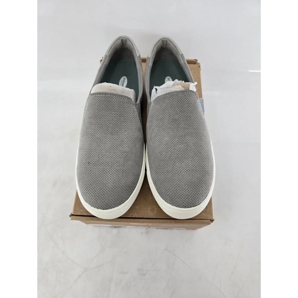 Dr. Scholl's Nova Slip On Sneakers Womens Size 8 Soft Grey Perforated - New